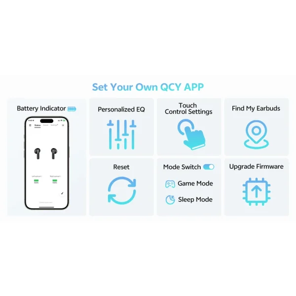 هدفون بی سیم شیائومی کیو سی وای مدل Ailybuds E10 Xiaomi QCY Ailybuds E10 Wireless Headphone - Image 6