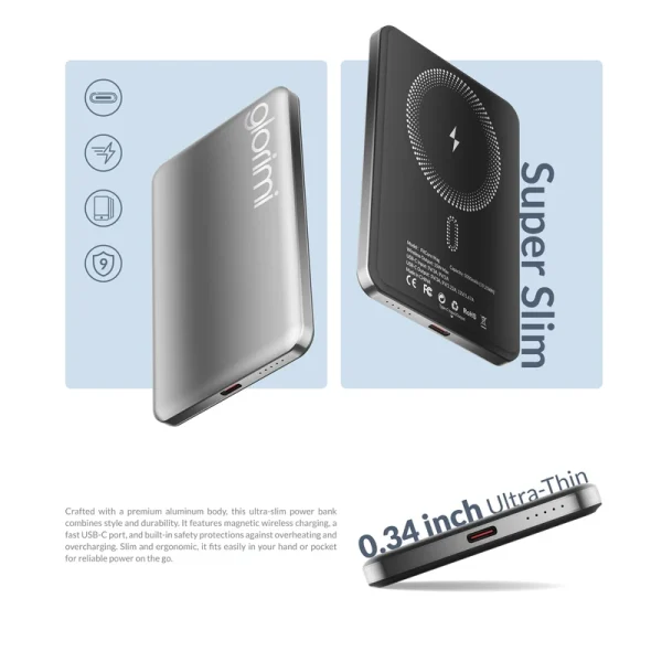 پاوربانک شیائومی گلوریمی مدل FitCore Mag ظرفیت 5000 میلی آمپر ساعت Xiaomi Glorimi FitCore Mag 5000mAh Power Bank - Image 9